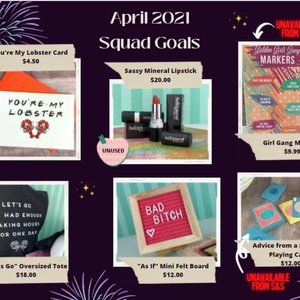 Items from the "Squad Goals" Smartass and Sass April 2021 Box